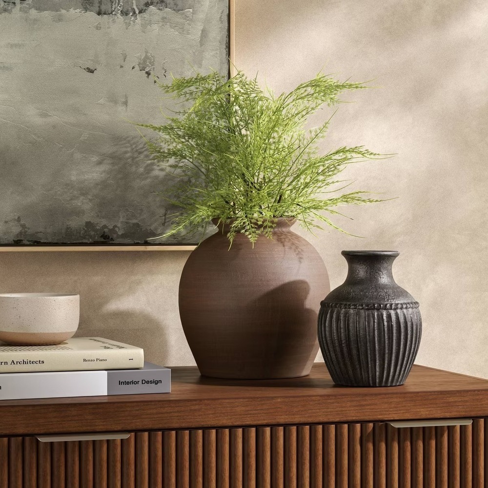 Medium Brown Rustic Ceramic Vase - Threshold, Target - Picture 2 of 6